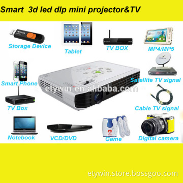 Projector, android tv led projector ,for home theater use projector ,3d without glasses ,real 3d dlp projector